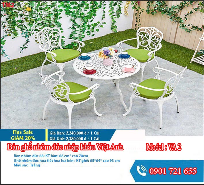 Bàn ghế ngoài trời VA2